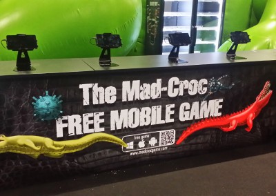 Mad-Croc Mobilegame Stand in gamescom 04.08.2015 build up (F)